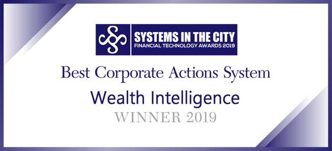 Best Corporate Actions System 2019